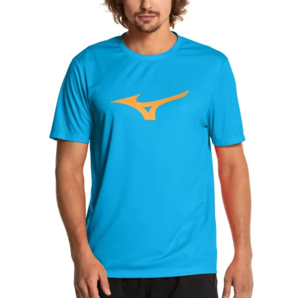 Camiseta Mizuno Big Logo Run Spark Celeste