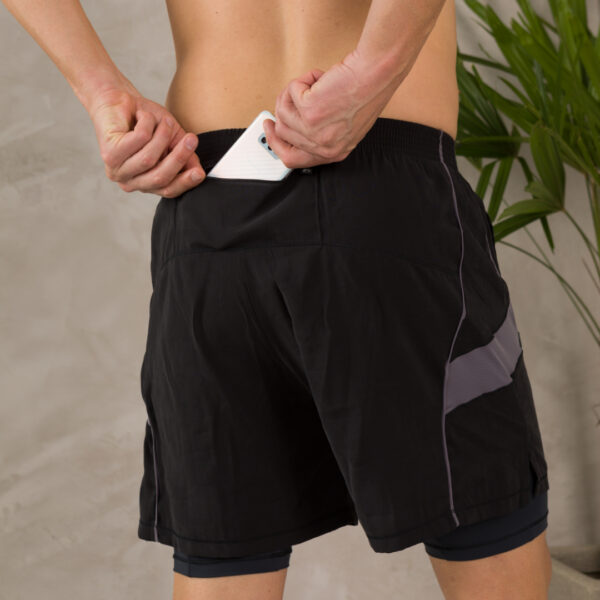 Short Sol Sports Digital 2 in 1 Negro - Imagen 2