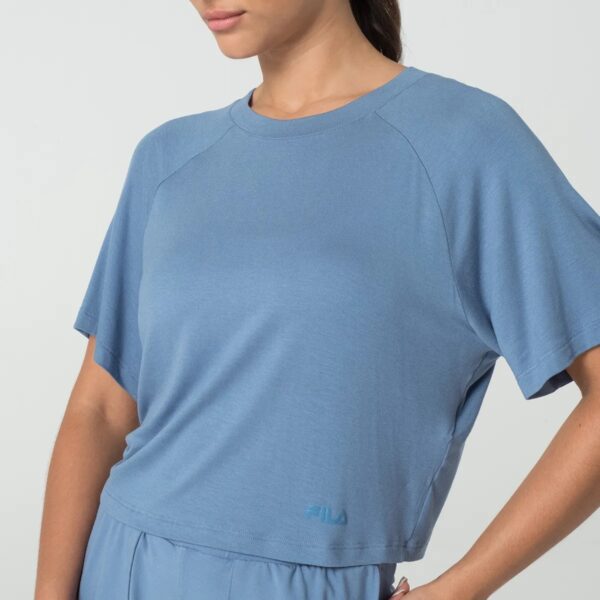 Camiseta Fila Cropped Mindfull Celeste - Imagen 2