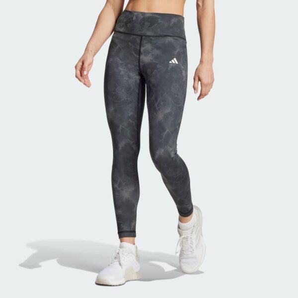 Legging Adidas Train Essentials Aop Flowers TIE-DYE Negro - Imagen 2
