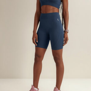 Bermuda Biker Lupo Max Sin Costuras Gym Crossfit Fitness Azul Marino Lisa L