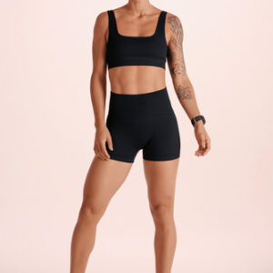 Short Lupo Sin Costuras Acanalado Fitness Gym