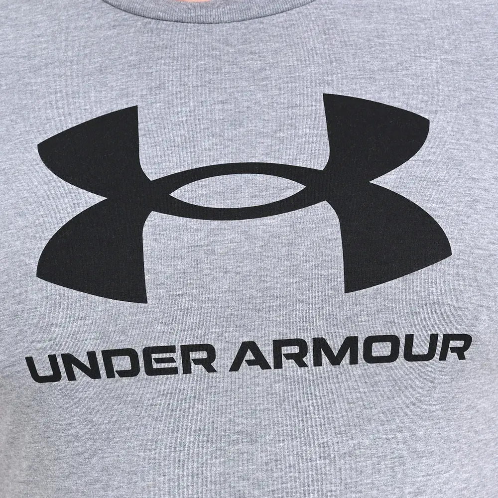 Remera Under Armour Sportstyle Logo - Hombre Gris Claro Lisa S - Imagen 4