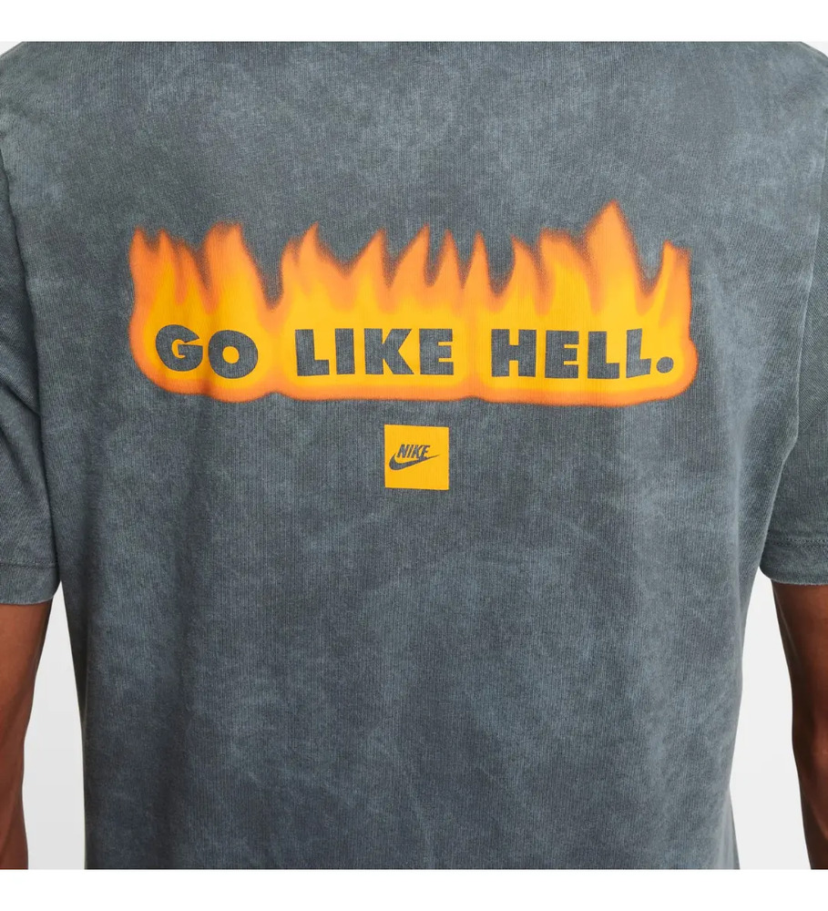Remera Nike Sportswear Dna - Hombre Gris Claro Logo L - Imagen 6