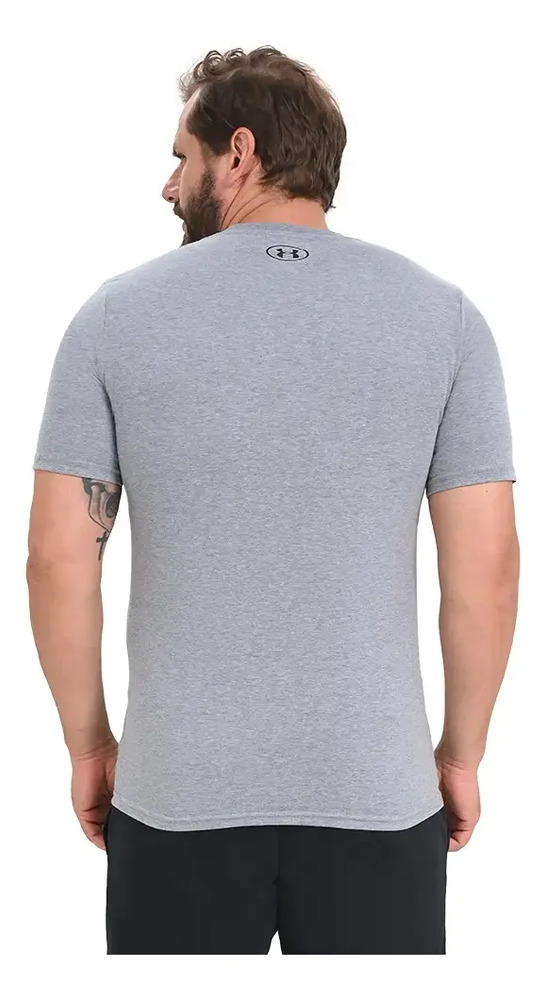 Remera Under Armour Sportstyle Logo - Hombre Gris Claro Lisa S - Imagen 3