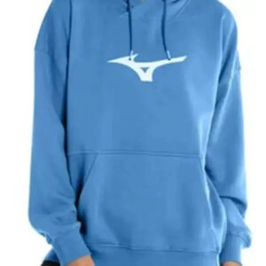 Canguro Mizuno Big Logo Oversized  - Mujer L Azul Claro Lisa