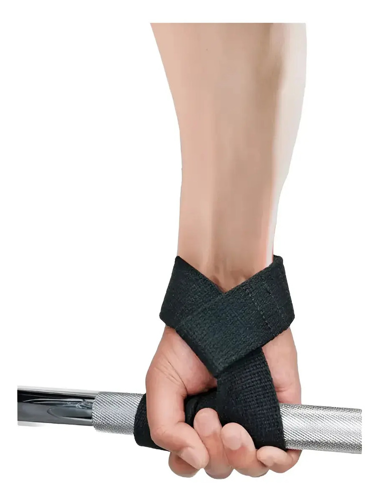 Strap Correa De Levantamiento Realtex Negro - Imagen 2