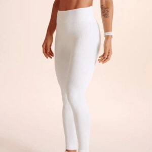 Calza Lupo Basic Sin Costuras Fitness Gym Crossfit Yoga Blanco Lisa M