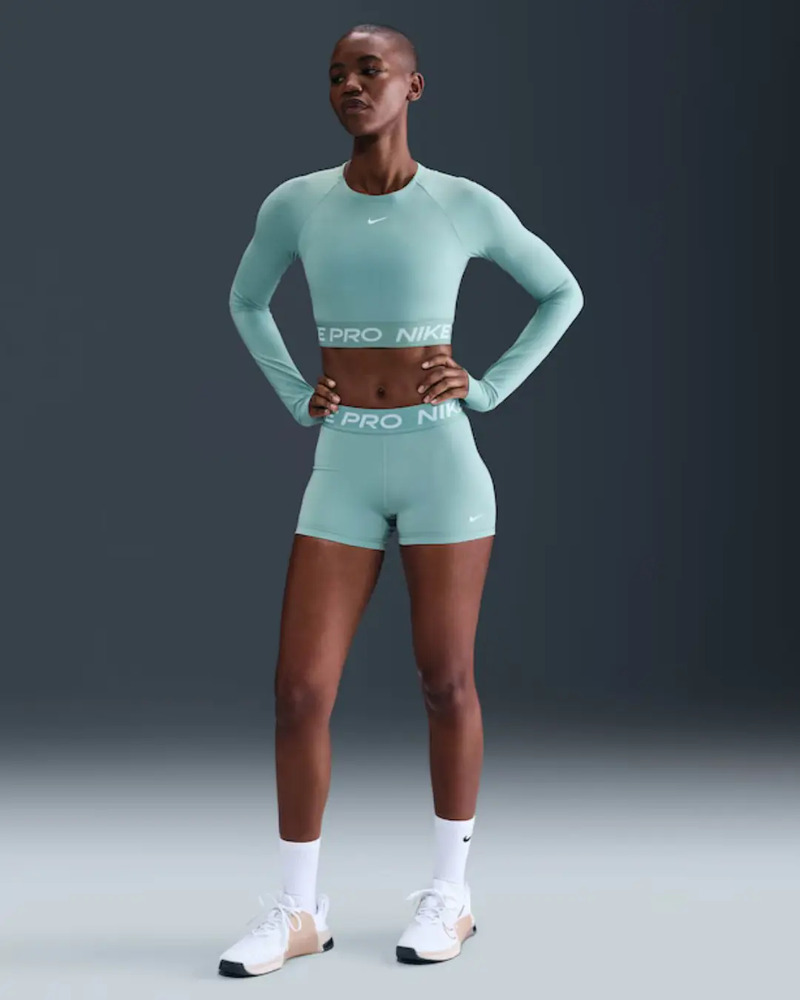 Short Nike Pro 3in - Mujer Verde Claro Lisa M - Imagen 3