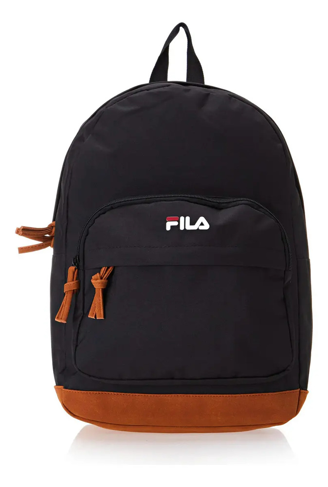Fila Lifestyle Suede De 18l Mochila Negra Y Marrón Negro/marrón Liso - Imagen 2