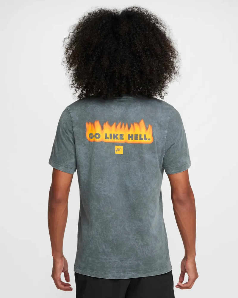Remera Nike Sportswear Dna - Hombre Gris Claro Logo L - Imagen 3