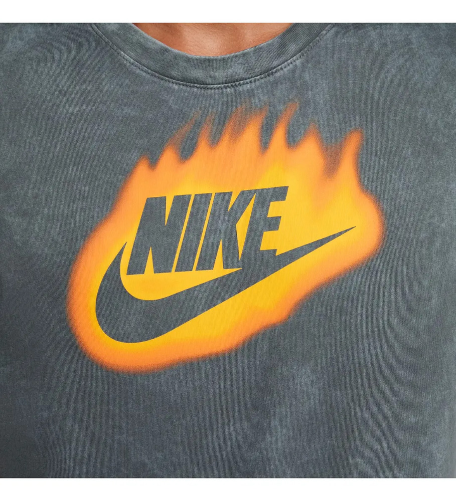 Remera Nike Sportswear Dna - Hombre Gris Claro Logo L - Imagen 5