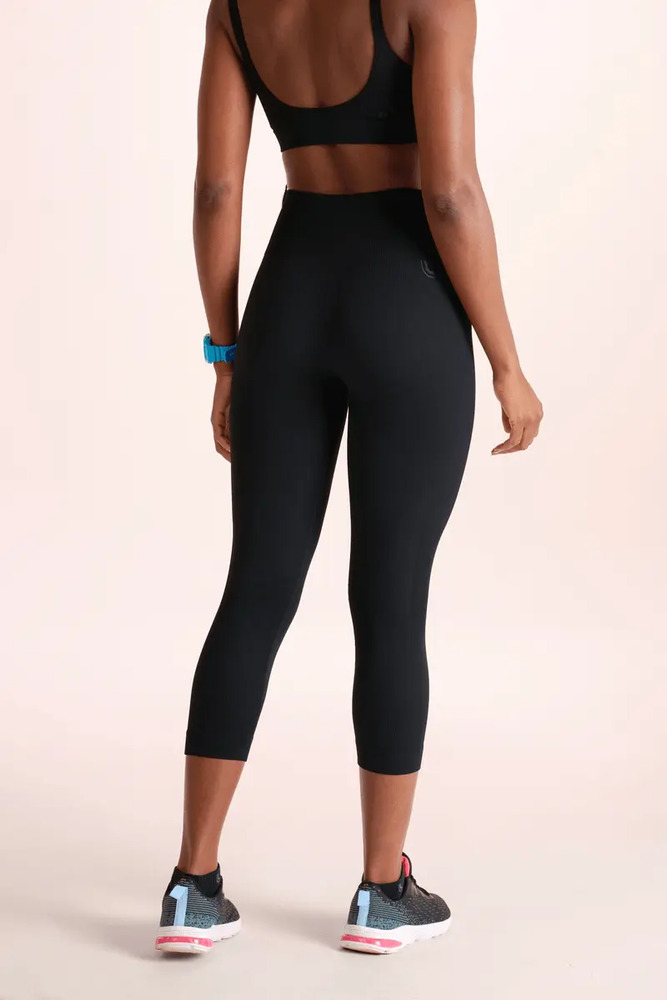 Calza Capri Lupo Slim Fit - Mujer Negro Lisa L - Imagen 5
