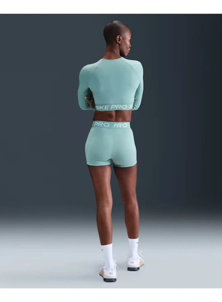Short Nike Pro 3in - Mujer Verde Claro Lisa M - Imagen 4