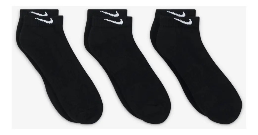 Medias Nike Everyday Cushioned Pack 3 - Unisex Negro Lisa L - Imagen 4