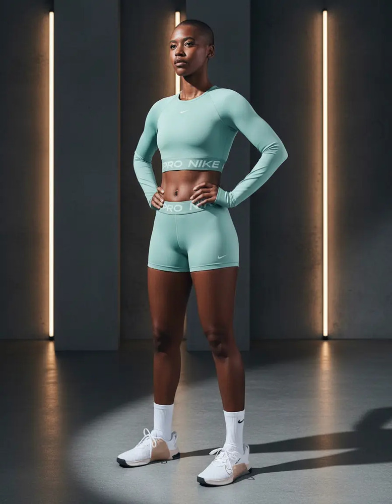 Short Nike Pro 3in - Mujer Verde Claro Lisa M - Imagen 7