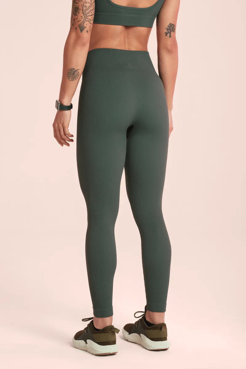 Calza Lupo Basic Acanalada Sin Costuras Fitness Gym - Mujer - Imagen 4