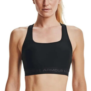 Top Under Armour Crossback Mid Bra - Mujer Negro Lisa Xs