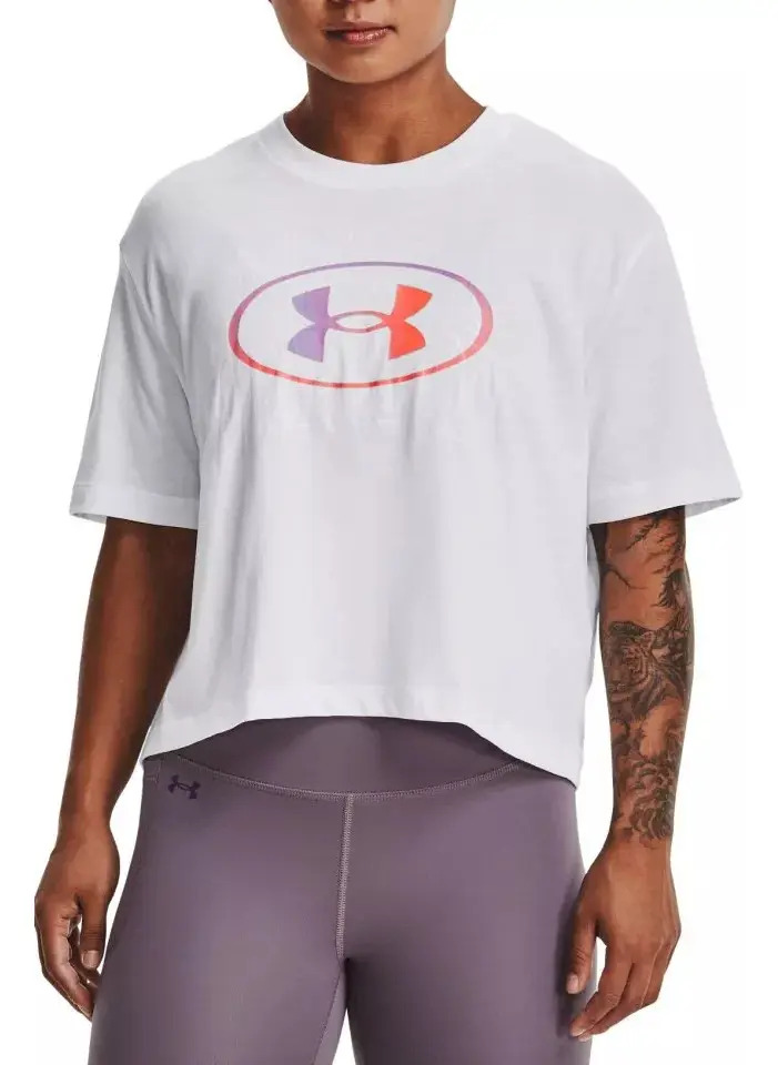 Remera Under Armour Live Novelty Sil - Mujer Blanco Logo L