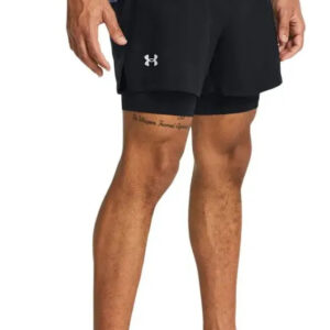 Short Under Armour Launch 5 Running 2in1 - Hombre Negro Lisa Xl