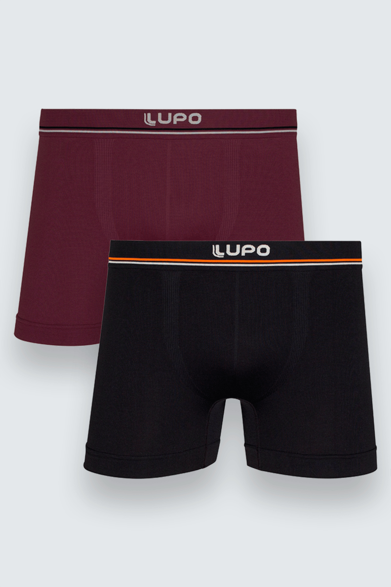 Boxer Calzoncillos Lupo De Microfibra Sin Costuras Pack X2 - Imagen 4