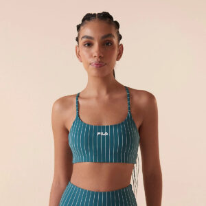 Top Deportivo Fila Future Sports Pinstripes Flow - Mujer Verde Rayas S