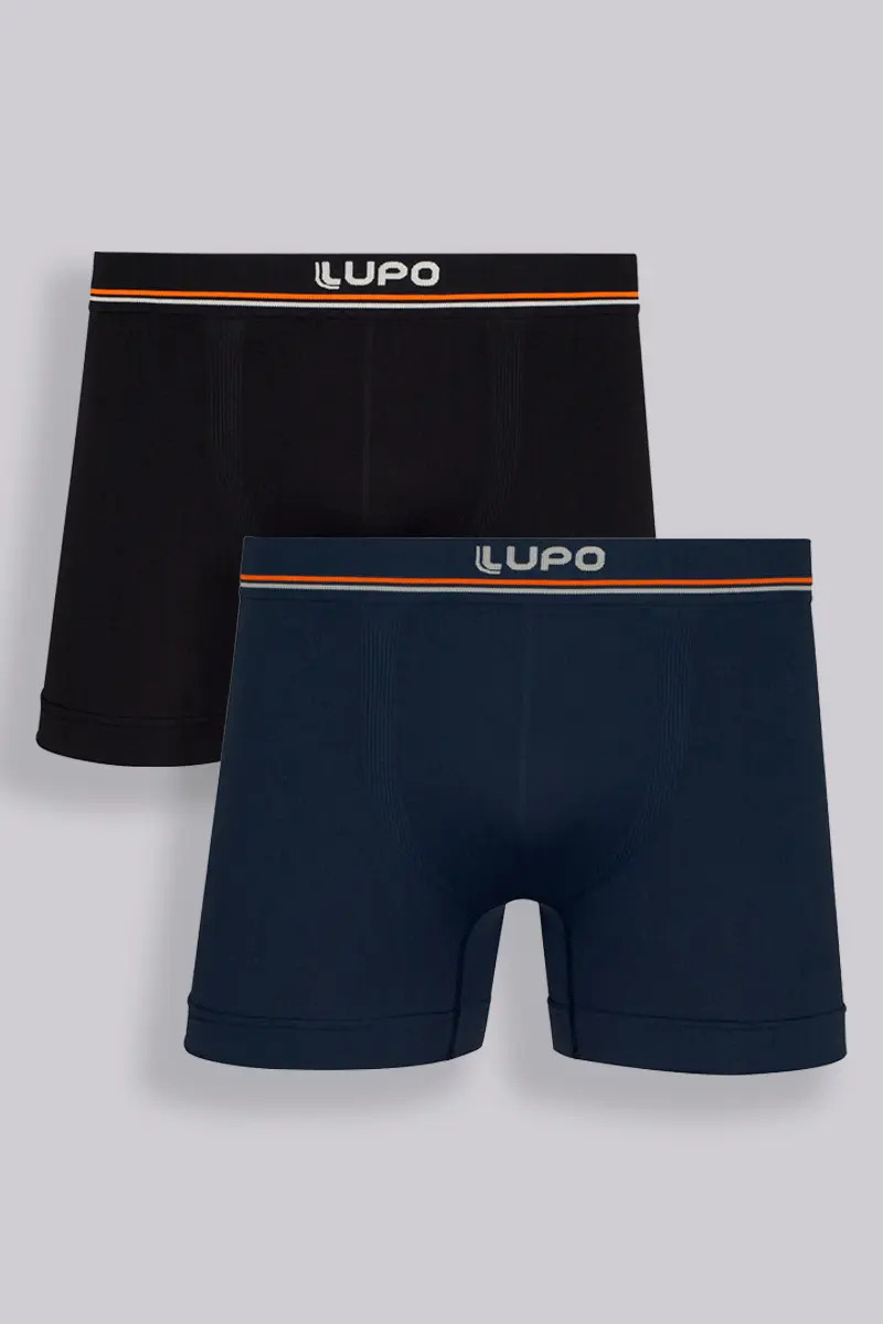 Boxer Calzoncillos Lupo De Microfibra Sin Costuras Pack X2