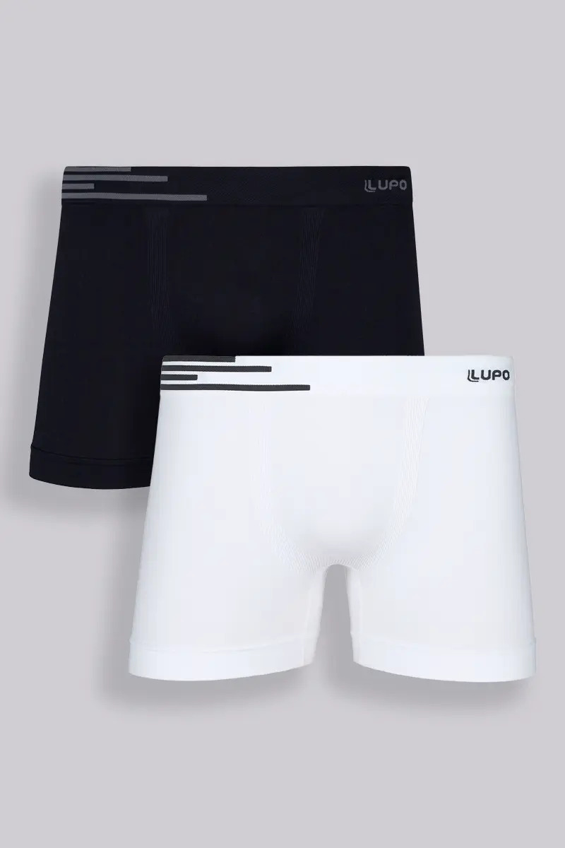 Boxer Calzoncillos Lupo De Microfibra Sin Costuras Pack X2 - Imagen 5