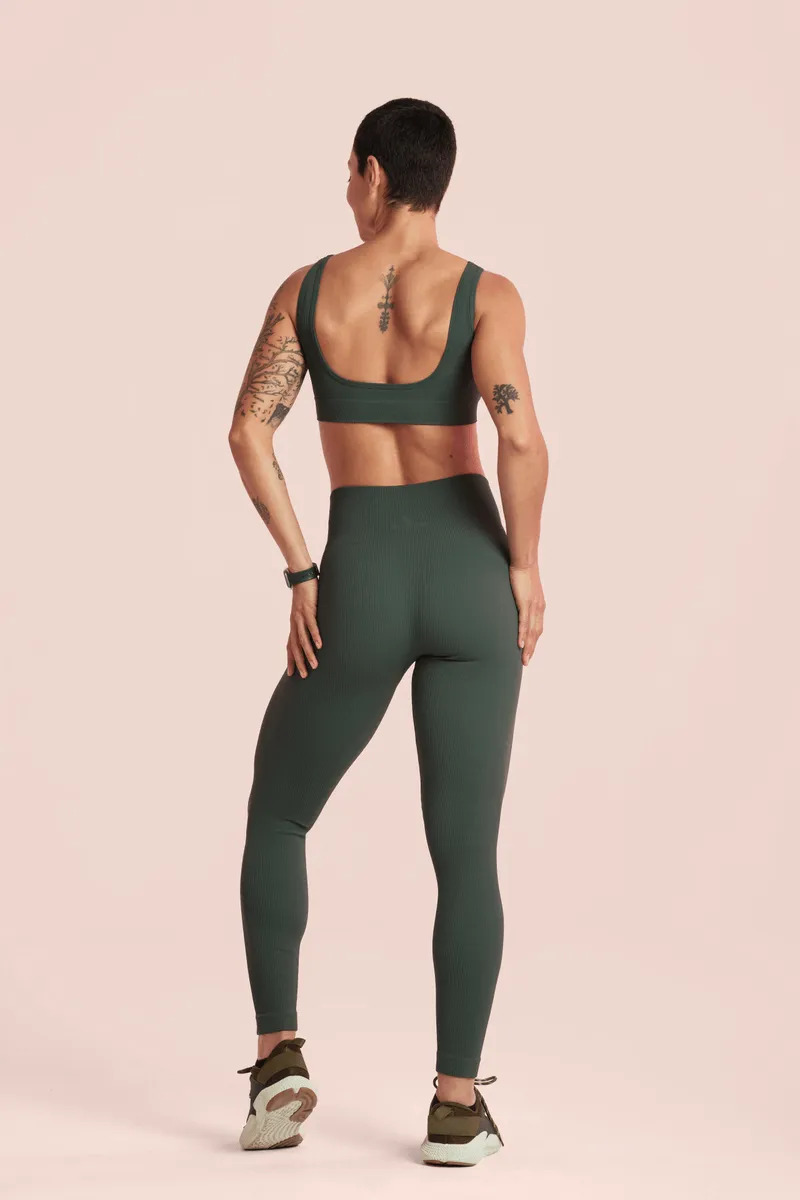 Calza Lupo Basic Acanalada Sin Costuras Fitness Gym - Mujer - Imagen 2