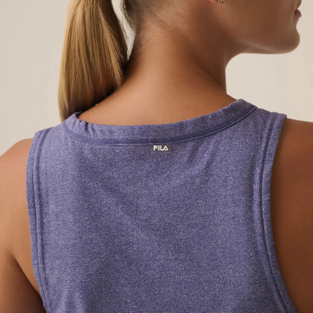 Musculosa Fila Comfort Smart Cotton - Mujer Azul Carbono Mezcla Lisa S - Imagen 5
