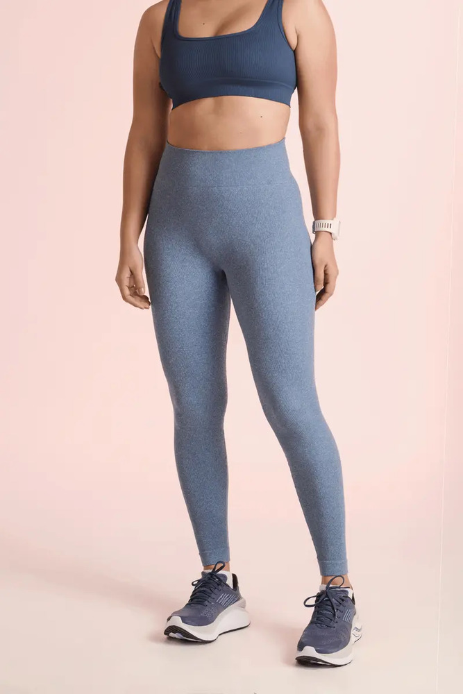 Calza Lupo Sin Costuras Push Up Levanta Cola Azul Acero Lisa M - Imagen 3