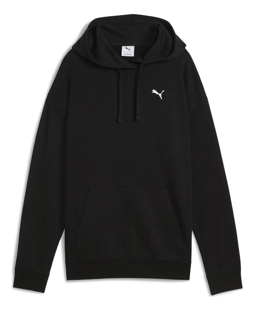 Canguro Puma Relaxed Hoodie - Mujer M Negro Lisa - Imagen 4