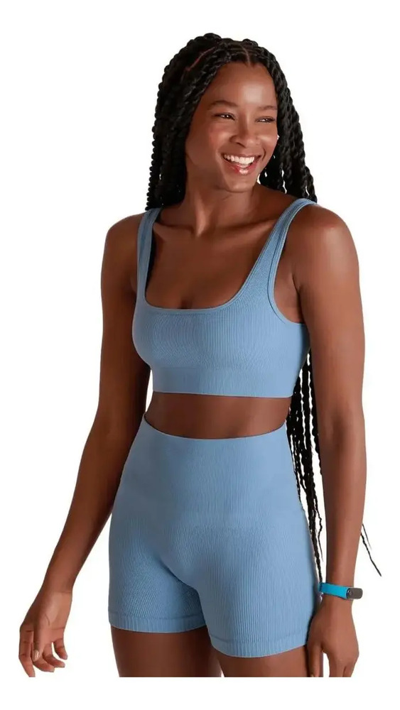 Top Deportivo Lupo Sin Costuras Acanalado Fitness - Imagen 6