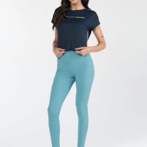 Remera Sol Sports Lyon Cropped - Mujer Azul Oscuro Lisa S