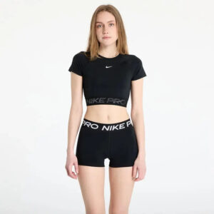 Remera Nike Pro Cropped Dri-fit - Mujer Negro Logo Xl