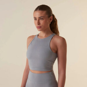 Top Deportivo Fila Long Life Ribbed - Mujer Gris Lisa S