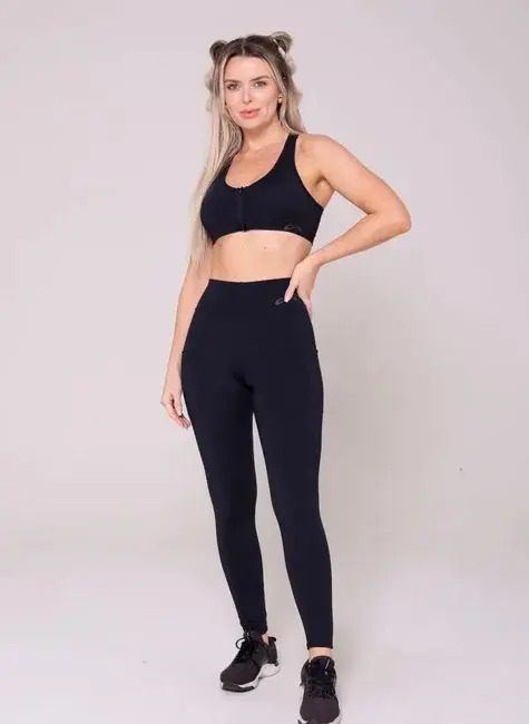 Top Deportivo Sol Sports Matrix Con Cierre - Mujer Negro Lisa M - Imagen 3