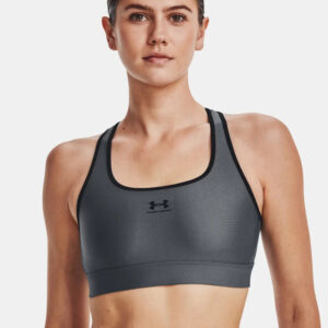 Top Under Armour Mid Padless - Mujer Gris Oscuro Lisa S