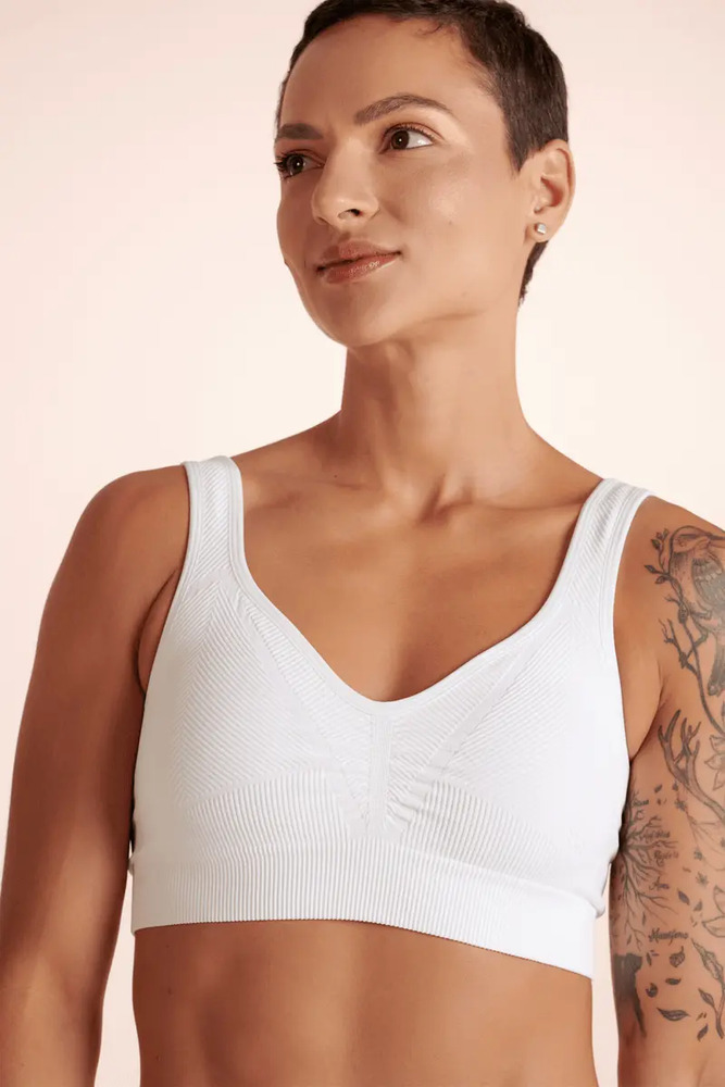 Top Deportivo Lupo Sin Costuras Basic Blanco Lisa M - Imagen 3