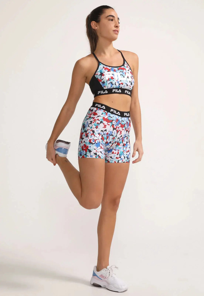 Short Fila Train Elastic - Mujer Multicolor Estampado Xl