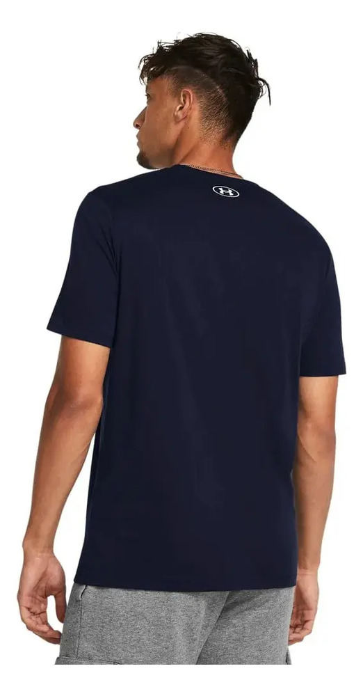Remera Under Armour Sportstyle Logo - Hombre Azul Oscuro Lisa L - Imagen 2