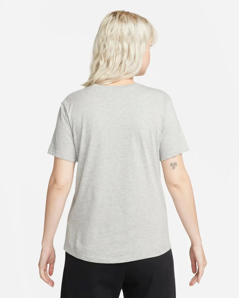 Remera Nike Sportswear Icon Futura - Mujer Gris Ceniza Logo M - Imagen 3