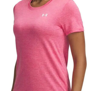 Remera Under Armour Tech Ssc Twist - Mujer Pink Jaspeado L