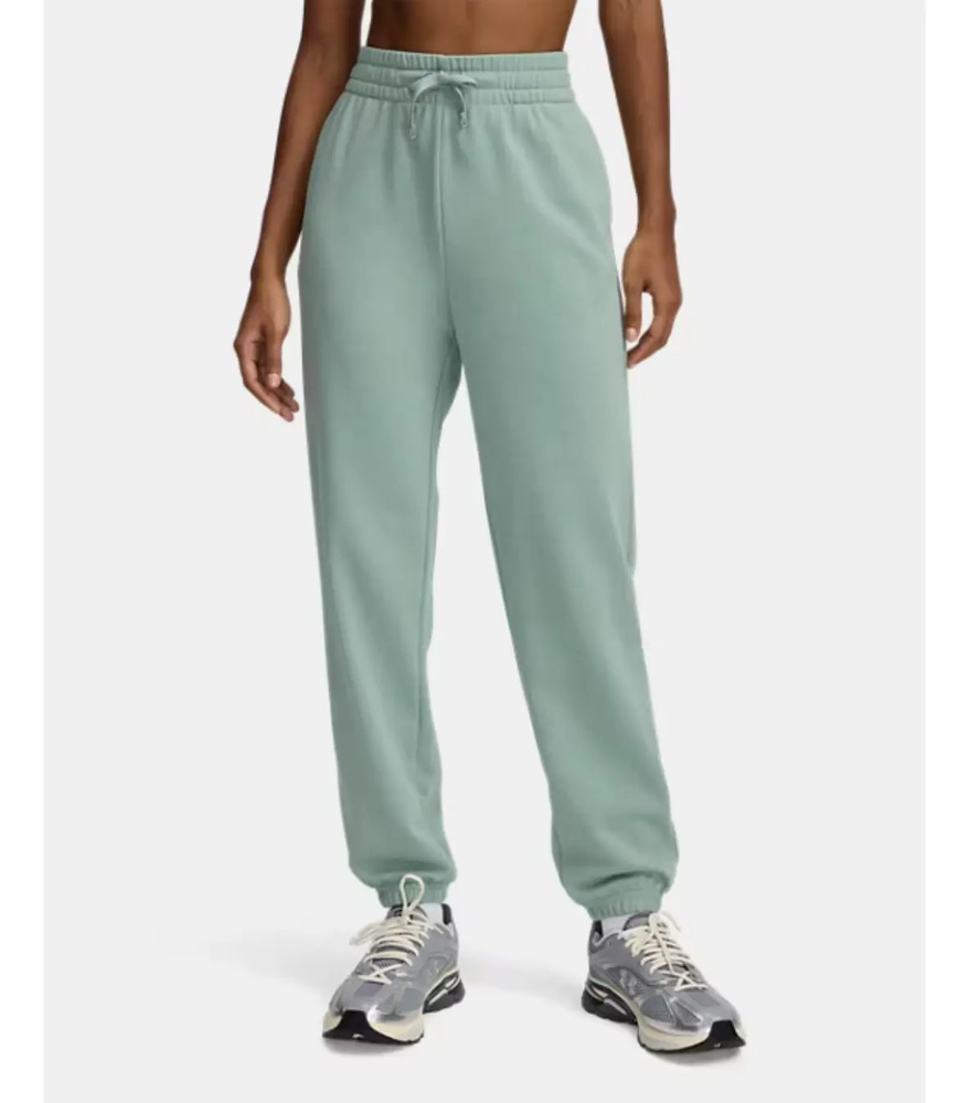 Pantalón Under Armour Rival Terry - Dama Verde Claro Liso Xl