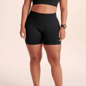 Short Lupo Sin Costuras Levanta Cola Fitness Gym Negro Lisa M