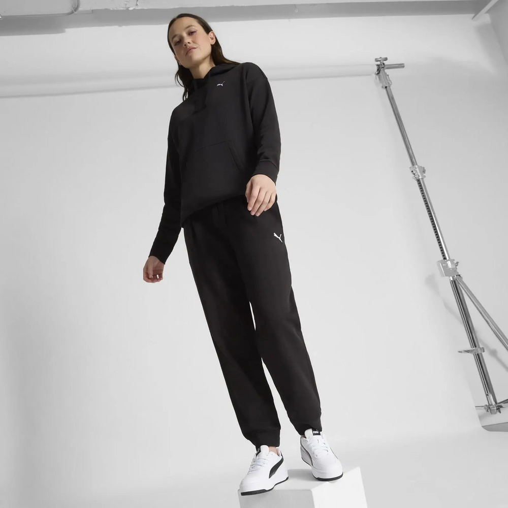 Canguro Puma Relaxed Hoodie - Mujer M Negro Lisa - Imagen 3