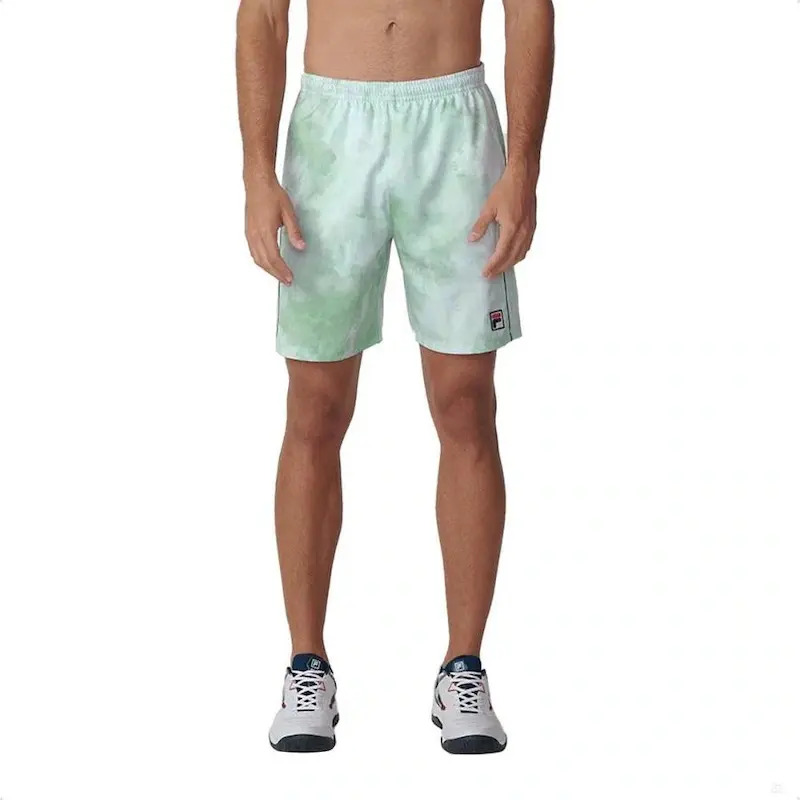 Short Fila Cinci Fbox Tennis - Hombre Verde Té Estampado Lisa Xl - Imagen 3