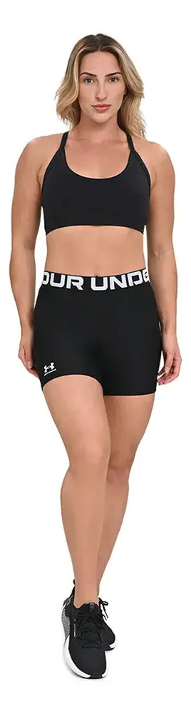 Short Under Armour Heatgear Authentics Mid - Mujer Negro Lisa Xs - Imagen 4