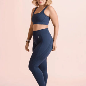 Calza Lupo Max Sin Costuras Fitness Gym Crossfit Running Azul Oscuro Lisa M