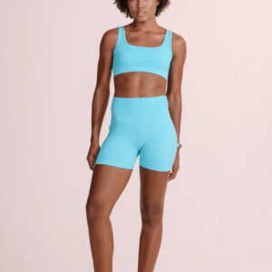 Short Lupo Sin Costuras Acanalado Fitness Gym Lagoon Lisa M